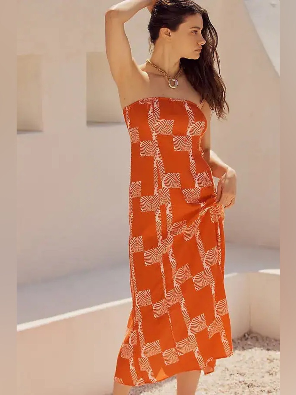 Anthropologie | Aliza Linen Blen Midi